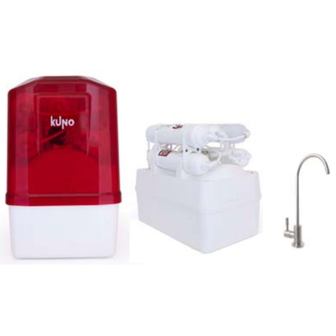 KUNO Pyramid Lux 5 Aşamalı Tezgâh Altı Su Arıtma Cihazı (2.2 Galon Şeffaf Tanklı)